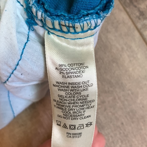 DKNY teal women’s skinny jeans. Soho skinny size 4 - Picture 6 of 7